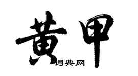 胡問遂黃甲行書個性簽名怎么寫