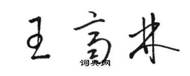 駱恆光王齊林草書個性簽名怎么寫