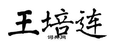 翁闓運王培連楷書個性簽名怎么寫