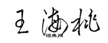 駱恆光王海桃草書個性簽名怎么寫