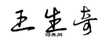 曾慶福王生奇草書個性簽名怎么寫