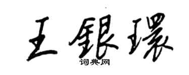 王正良王銀環行書個性簽名怎么寫