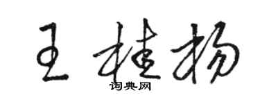 駱恆光王桂楊草書個性簽名怎么寫