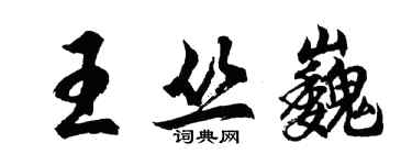 胡問遂王叢巍行書個性簽名怎么寫