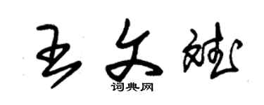 朱錫榮王文斌草書個性簽名怎么寫