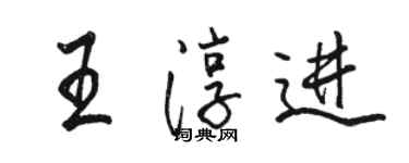 駱恆光王淳進行書個性簽名怎么寫