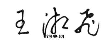 駱恆光王湘飛草書個性簽名怎么寫