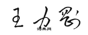 駱恆光王力剛草書個性簽名怎么寫