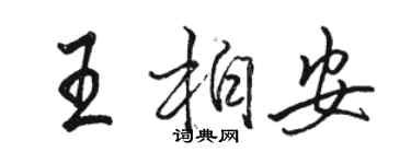 駱恆光王柏安行書個性簽名怎么寫