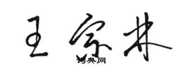 駱恆光王宗林草書個性簽名怎么寫