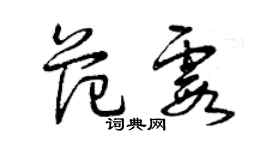 曾慶福范霞草書個性簽名怎么寫