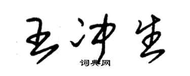 朱錫榮王沖生草書個性簽名怎么寫