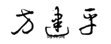 曾慶福方建平草書個性簽名怎么寫