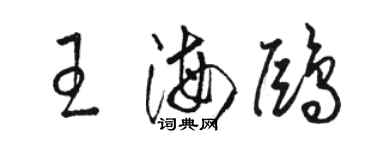 駱恆光王海鷗草書個性簽名怎么寫