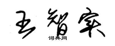 朱錫榮王智實草書個性簽名怎么寫