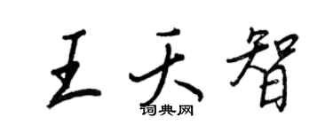 王正良王夭智行書個性簽名怎么寫