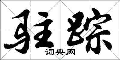 胡問遂駐蹤行書怎么寫