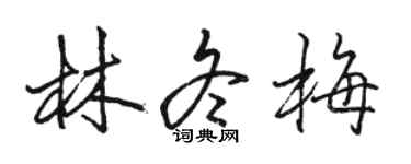 駱恆光林冬梅行書個性簽名怎么寫