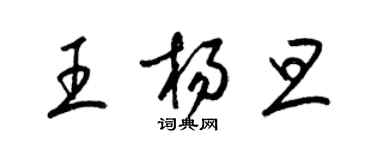 梁錦英王楊旦草書個性簽名怎么寫