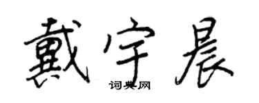 王正良戴宇晨行書個性簽名怎么寫