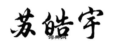 胡問遂蘇皓宇行書個性簽名怎么寫