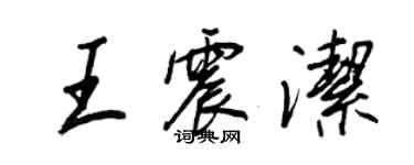 王正良王震潔行書個性簽名怎么寫