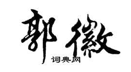 胡問遂郭徽行書個性簽名怎么寫