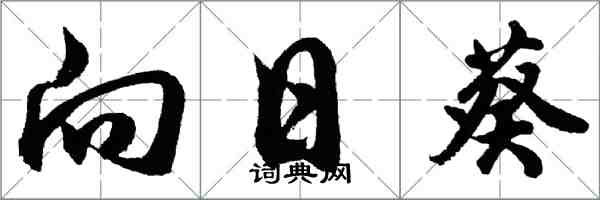 胡問遂向日葵行書怎么寫