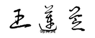 曾慶福王蓮芝草書個性簽名怎么寫