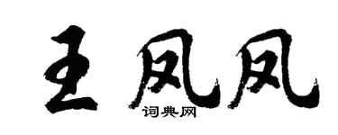 胡問遂王鳳鳳行書個性簽名怎么寫
