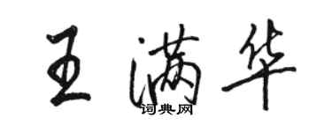 駱恆光王滿華行書個性簽名怎么寫