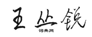 駱恆光王叢銳行書個性簽名怎么寫