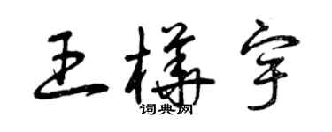 曾慶福王樺宇草書個性簽名怎么寫