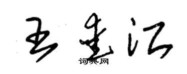 朱錫榮王愛江草書個性簽名怎么寫