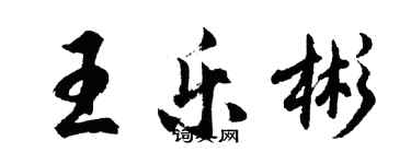 胡問遂王樂彬行書個性簽名怎么寫