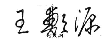 駱恆光王鄭源草書個性簽名怎么寫