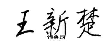 王正良王新楚行書個性簽名怎么寫
