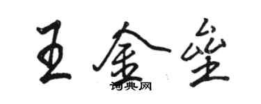 駱恆光王金壘行書個性簽名怎么寫