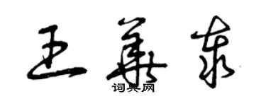 曾慶福王華泰草書個性簽名怎么寫