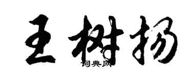 胡問遂王樹揚行書個性簽名怎么寫