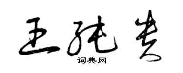曾慶福王純貴草書個性簽名怎么寫