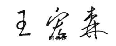 駱恆光王宏森草書個性簽名怎么寫