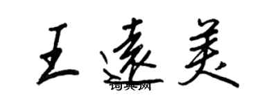 王正良王遠美行書個性簽名怎么寫