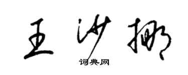 梁錦英王沙挪草書個性簽名怎么寫