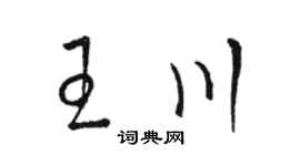 駱恆光王川草書個性簽名怎么寫