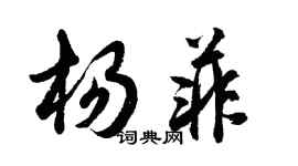 胡問遂楊菲行書個性簽名怎么寫