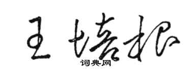 駱恆光王培根草書個性簽名怎么寫
