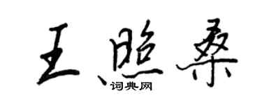 王正良王照桑行書個性簽名怎么寫