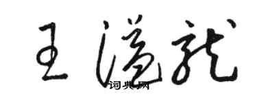 駱恆光王溢龍草書個性簽名怎么寫