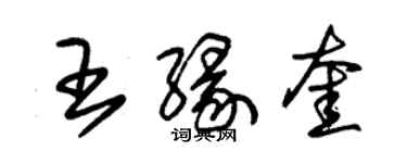 朱錫榮王緣奎草書個性簽名怎么寫